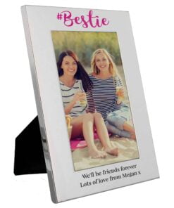 Personalised #Bestie 4×6 Silver Photo Frame