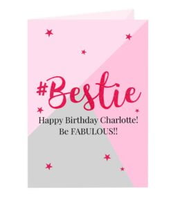 Personalised #Bestie Card