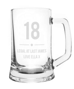Personalised Big Age Glass Pint Stern Tankard