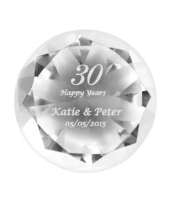 Personalised Big Numbers Diamond Paperweight