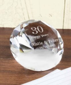 Personalised Big Numbers Diamond Paperweight