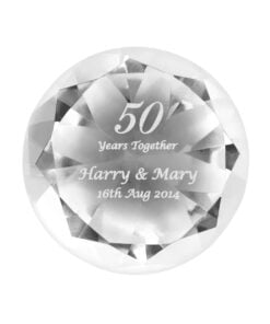 Personalised Big Numbers Diamond Paperweight
