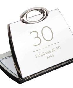 Personalised Birthday Big Age Handbag Compact Mirror