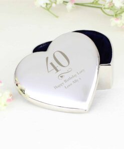 Personalised Birthday Big Age Heart Trinket Box