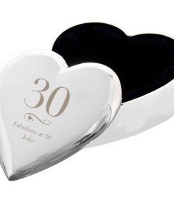 Personalised Birthday Big Age Heart Trinket Box