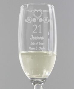 Personalised Birthday Craft Flute Glass