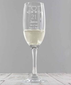 Personalised Birthday Craft Flute Glass