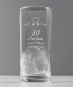 Personalised Birthday Craft Hi Ball Glass