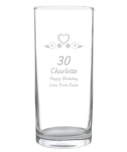 Personalised Birthday Craft Hi Ball Glass