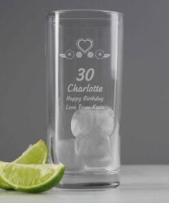 Personalised Birthday Craft Hi Ball Glass