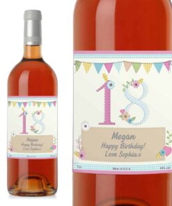 Personalised Birthday Craft Rose Wine