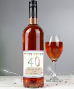 Personalised Birthday Craft Rose Wine