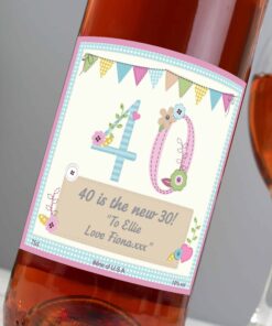 Personalised Birthday Craft Rose Wine