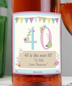Personalised Birthday Craft Rose Wine