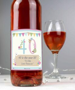Personalised Birthday Craft Rose Wine