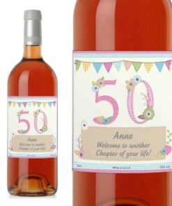 Personalised Birthday Craft Rose Wine