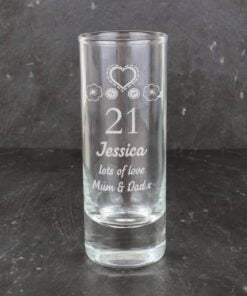 Personalised Birthday Craft Shot Glass Engraved