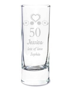 Personalised Birthday Craft Shot Glass Engraved