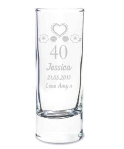 Personalised Birthday Craft Shot Glass Engraved