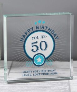 Personalised Birthday Large Crystal Token