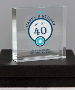 Personalised Birthday Large Crystal Token