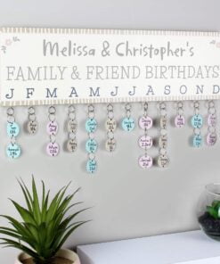 Personalised Birthday Planner Plaque with Customisable Discs