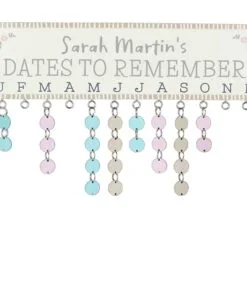 Personalised Birthday Planner Plaque with Customisable Discs