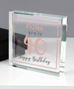 Personalised Birthday Rose Gold Crystal Token