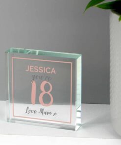 Personalised Birthday Rose Gold Crystal Token