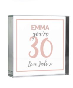 Personalised Birthday Rose Gold Crystal Token