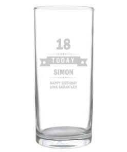 Personalised Birthday Star Hi Ball Glass