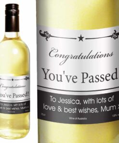 Personalised Black Border White Wine