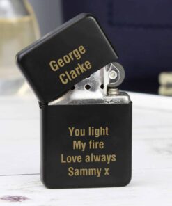 Personalised Black Lighter