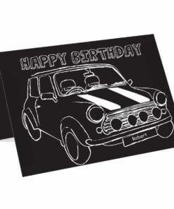Personalised Black & White Mini Card