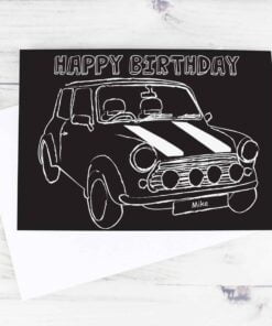 Personalised Black & White Mini Card