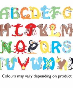 Personalised Blue Animal Alphabet Lunch Bag