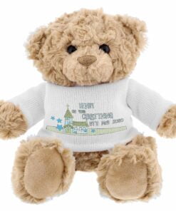 Personalised Blue Church Message Teddy Bear
