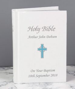 Personalised Blue Cross Bible Print Books