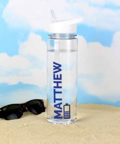 Personalised Blue Fuel Island Water Bottles