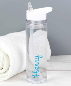 Personalised Blue Name Island Water Bottle