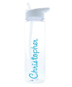 Personalised Blue Name Island Water Bottle