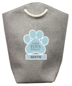 Personalised Blue Paw Print Storage Bag