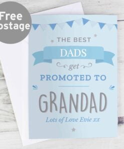 Personalised Blue Promoted to Card