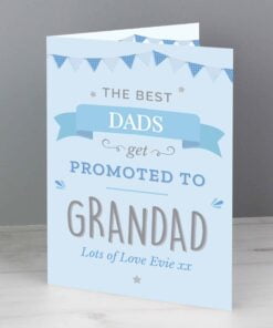 Personalised Blue Promoted to Card