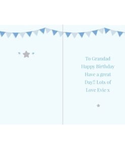 Personalised Blue Promoted to Card