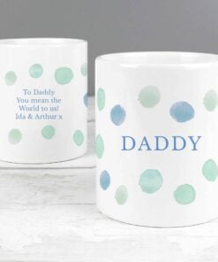 Personalised Blue Spot Mug