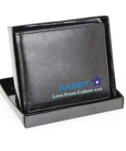 Personalised Blue Worlds Best Dad Leather Wallet