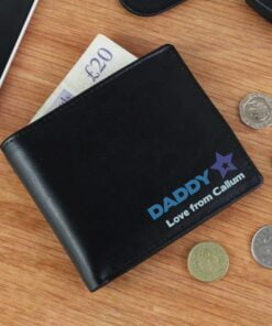 Personalised Blue Worlds Best Dad Leather Wallet