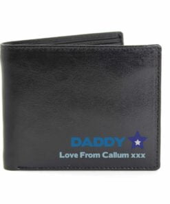 Personalised Blue Worlds Best Dad Leather Wallet