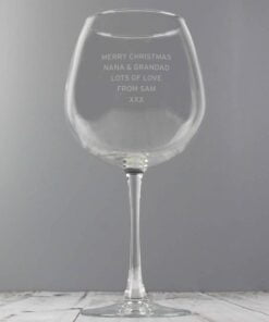 Personalised Bold Statement Bottle of Wine Glass